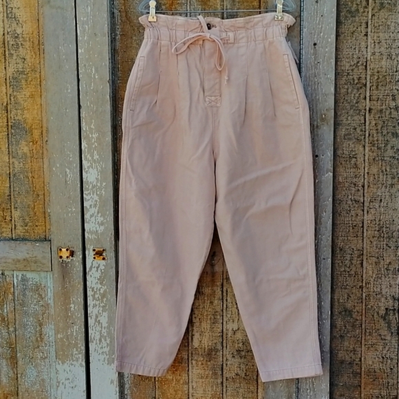 New Free People Margate pants pleated high rise trouser medium - Picture 5 of 13
